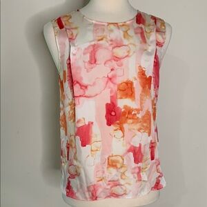 Calvin Klein Sleeveless Sheer High Low Tunic Size M NWOT